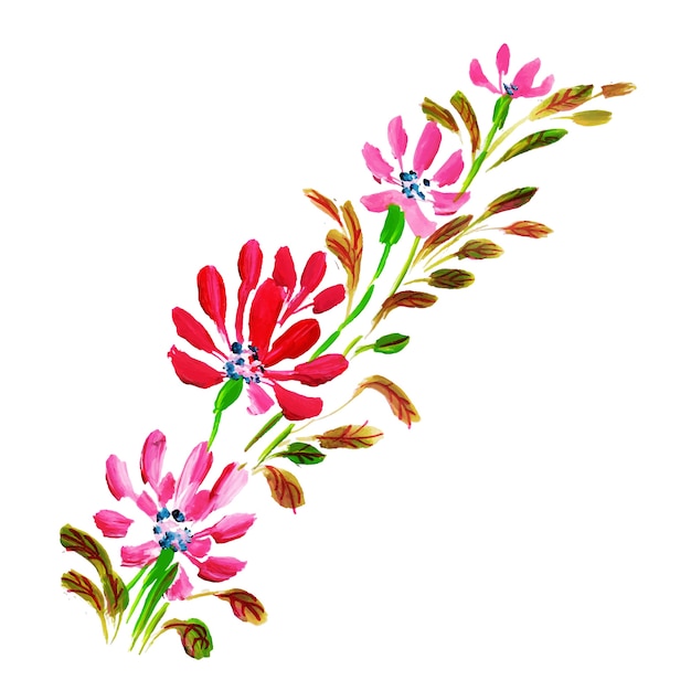 Élément Floral Aquarelle