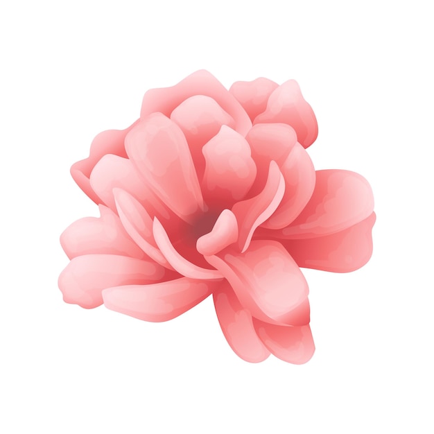 Élément floral vectoriel sur fond blanc