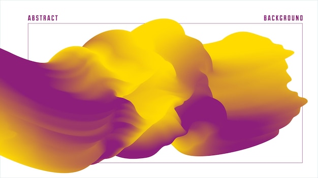 Élément De Forme De Gradient Dimensionnel Pour La Conception, Arrière-plan Vectoriel Fluide Coloré Abstrait, Vague 3d Fluide, Disposition De Mouvement Dynamique De Couleur.