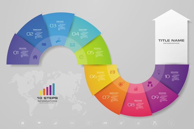 Élément de graphique flèche infographie