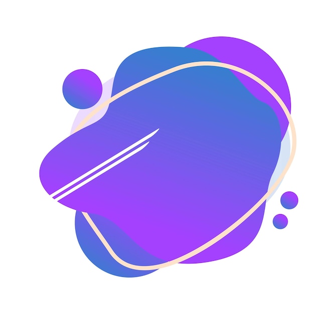 Élément graphique moderne abstrait avec des formes de gradient fluide formant une bannière fraîche