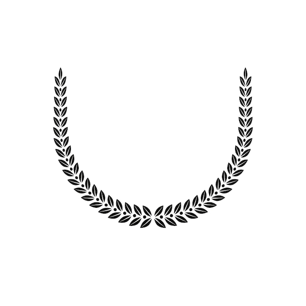 Élément Héraldique Floral Laurel Wreath. Illustration Vectorielle Isolée Du Logo Décoratif Des Armoiries Héraldiques.