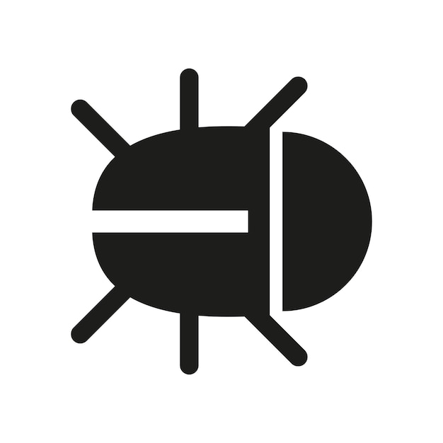 Vecteur Élément d'icône de bogue isolé. insecte, contour, illustration vectorielle de cafard pour logiciel, concept de virus