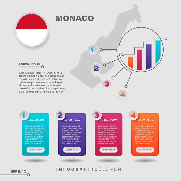 Élément D'infographie Graphique De Monaco