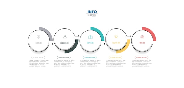 Élément D'infographie Avec Des Icônes Et Des Options Ou Des étapes.