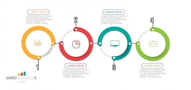 Élément D'infographie Avec Options Ou étapes