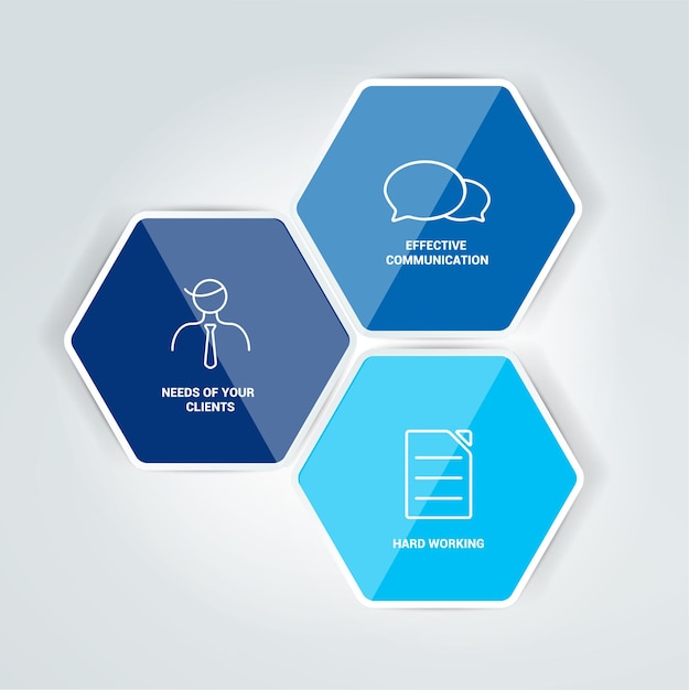 Élément D'infographie De Schéma De Diagramme Hexagonal