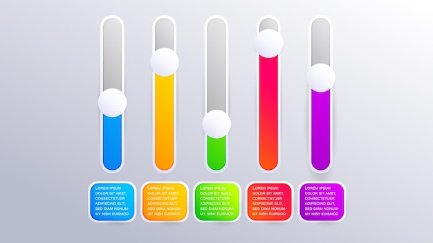 Élément D'infographie De Volume De Dégradé