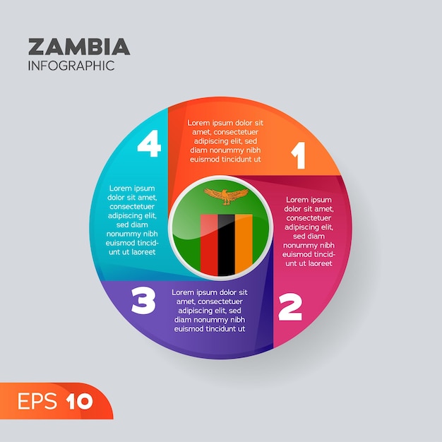 Élément D'infographie De La Zambie