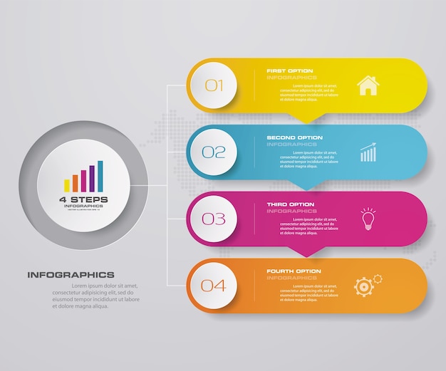 Élément infographique du graphique de présentation