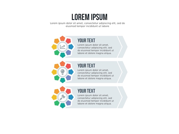 Élément Infographique Pentagonal Et Modèle De Présentation