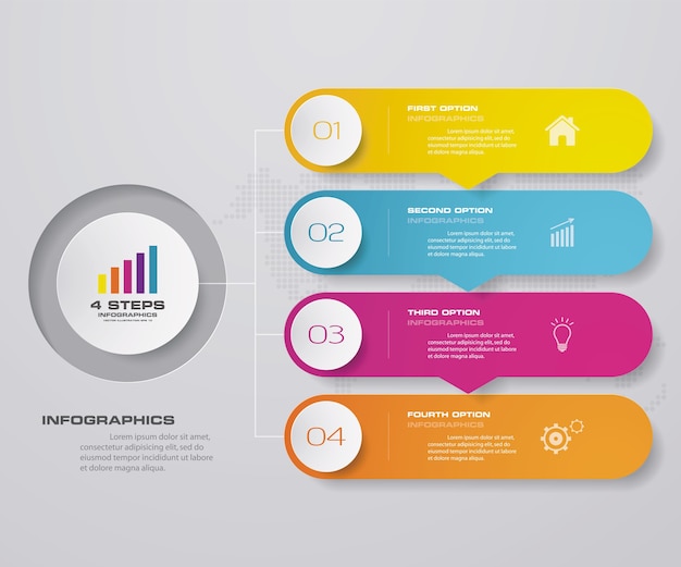 Élément infographique de présentation graphique