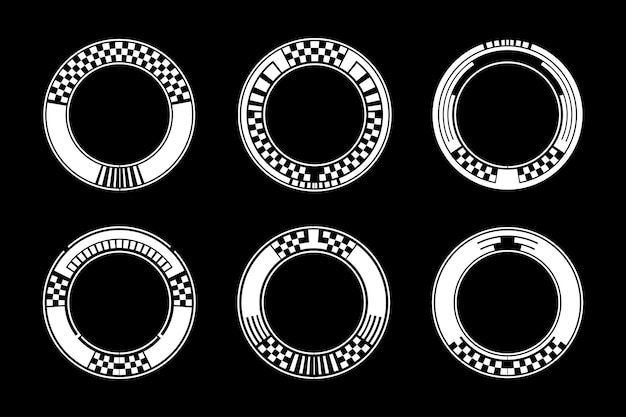 Élément d'interface cyberpunk sci-fi futuriste cercle hud technologie cadre conception vectorielle graphique