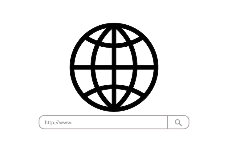 Vecteur élément d'interface de site web avec une icône web et une illustration vectorielle de bouton poussé.