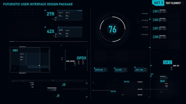 Élément D'interface Utilisateur Futuriste