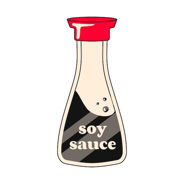 Élément Isolé De Bouteille De Sauce Soja