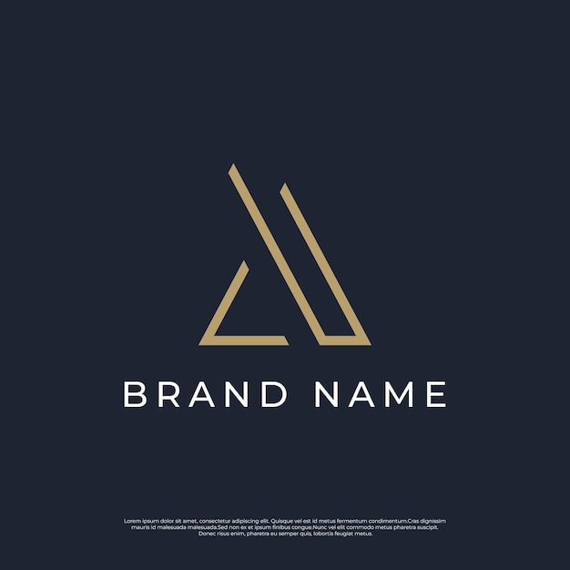 Élément de logo abstrait de triangle géométrique moderne et luxueux Logo pour la marque et l'entreprise