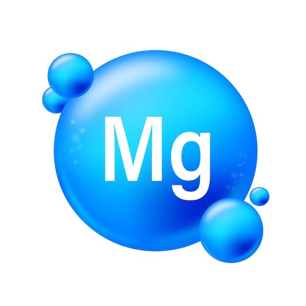 Vecteur l'élément magnésium et sa signification une illustration vectorielle vibrante du symbole chimique mg