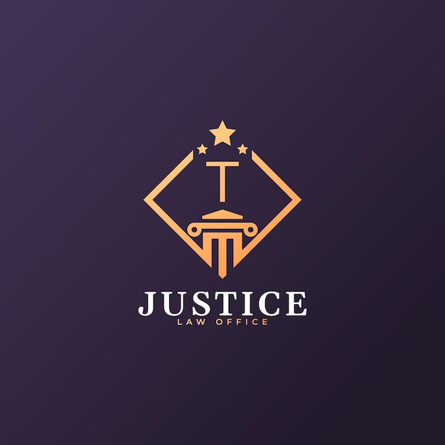 Élément De Modèle De Conception De Logo De Lettre T De Cabinet D'avocats