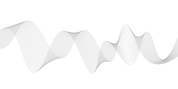 Élément d'onde abstrait avec outil de mélange de lignes Illustration vectorielle
