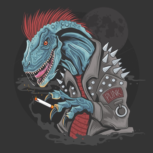 Élément t-rex dinosaure punk raptor