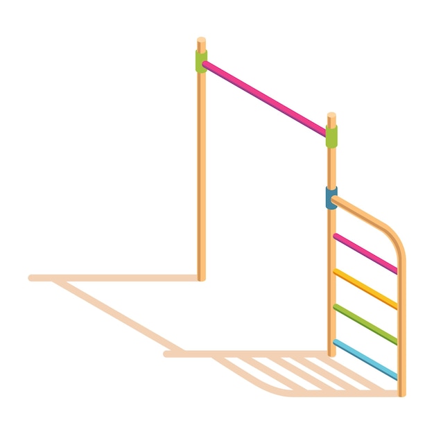 Élément De Terrain De Jeu Isométrique Pour Enfants Icône Isolée D'équipement De Jeu Pour Enfants élément D'équipement De Sport Illustration Vectorielle