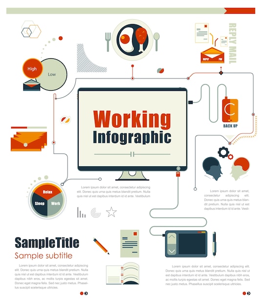 Élément De Travail Infographie De Travail