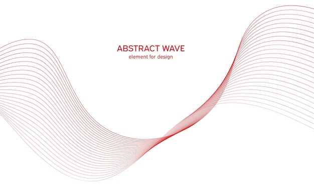 Élément De Vague Colorée Ligne Stylisée