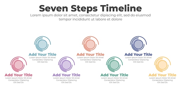 Éléments Abstraits Du Graphique Et Du Diagramme Chronologique Avec Infographie En 7 étapes