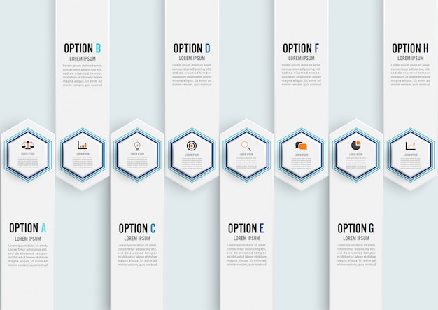 Éléments Abstraits Du Modèle Infographique Graphique