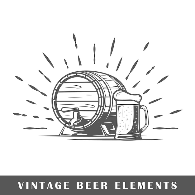 Vecteur Éléments de bière vintage illustration vectorielle