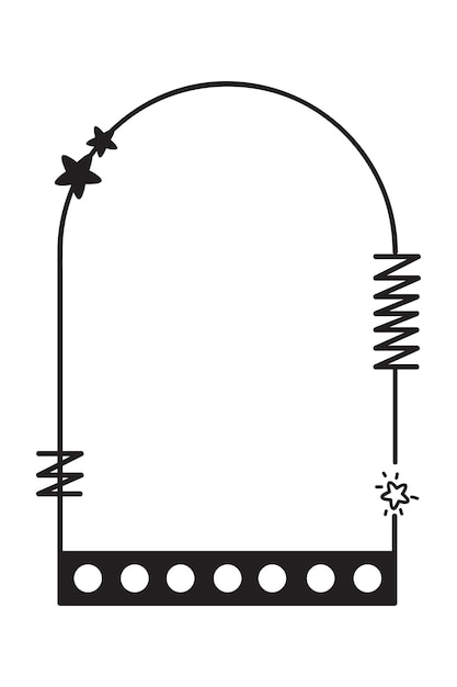 Vecteur Éléments de cadre de ligne esthétiques minimalistes modernes cadres linéaires à la mode avec des formes géométriques d'étoiles