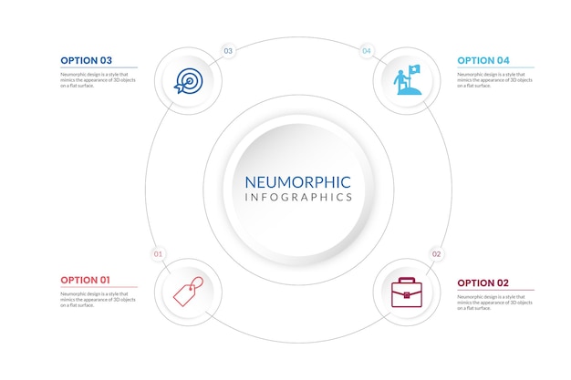 Éléments De Cercle Néomorphe Pour L'infographie Modèle Pour La Présentation Graphique Du Diagramme De Cycle Et Le Char