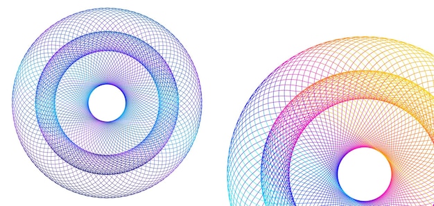 Éléments de conception Anneau cercle élégant bordure de cadre Élément de logo circulaire abstrait sur fond blanc isolé Art créatif Illustration vectorielle EPS 10 numérique pour la promotion d'un nouveau produit