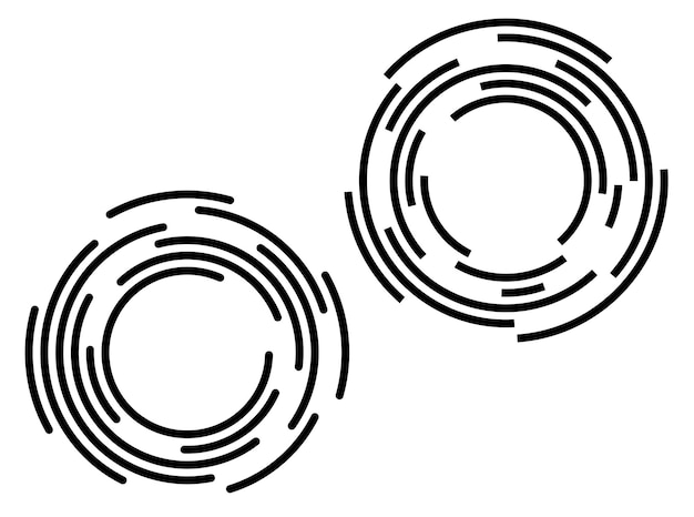 Éléments de conception Anneau cercle élégant bordure de cadre Élément de logo circulaire abstrait sur fond blanc isolé Art créatif Illustration vectorielle EPS 10 numérique pour la promotion d'un nouveau produit