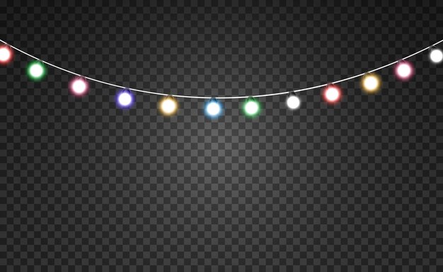 Éléments de conception de belles lumières lumineuses de Noël Lumières rougeoyantes pour la conception de Noël