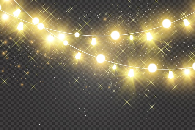 Éléments de conception de belles lumières lumineuses de Noël Lumières rougeoyantes pour la conception de voeux de Noël