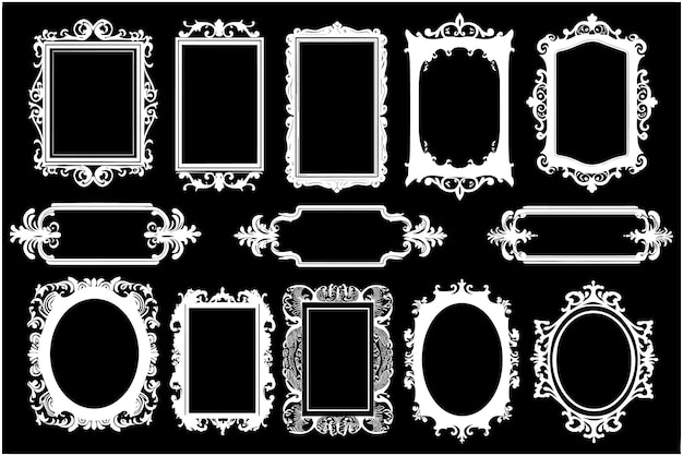 Éléments De Conception De Cadre Et De Bordure Ornés