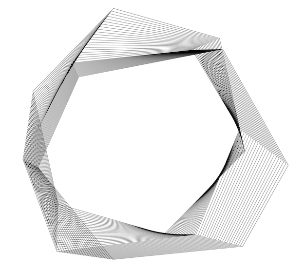 Éléments de conception Cadre cercle bordure élégante Élément de logo circulaire abstrait sur fond blanc isolé Art créatif Illustration vectorielle EPS 10 numérique pour la promotion d'un nouveau produit