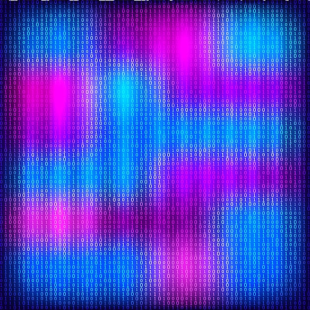 Éléments de conception Code informatique binaire motif demi-teinte fond sombre Illustration vectorielle eps 10 cadre avec texture de cryptographie de données numériques pour la technologie algorithme de réseau électronique