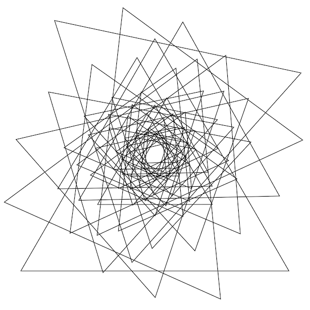 Éléments de conception Des coins pointus incurvés ondulent de nombreuses lignes Bandes brisées verticales abstraites sur fond blanc isolé Dessin au trait créatif Illustration vectorielle EPS 10 Ligne noire créée à l'aide de l'outil de fusion