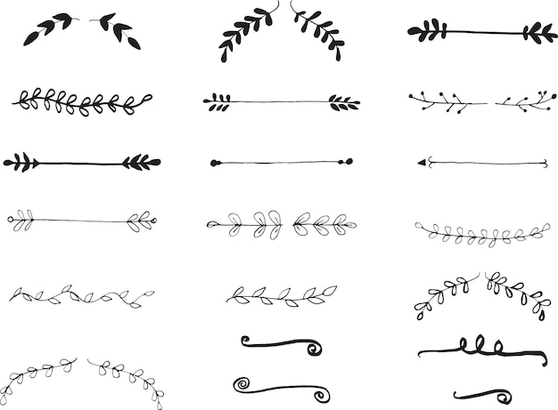 éléments de conception dessinés à la main
