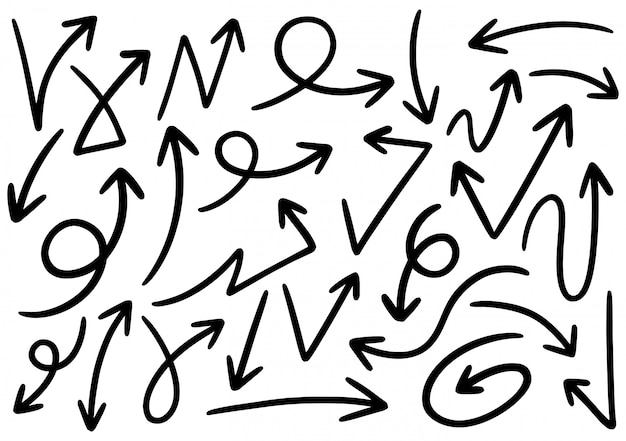 Éléments de conception de doodle dessinés à la main.