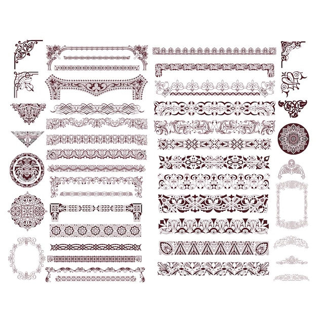 Éléments de conception Des formes Des motifs Des icônes et des textures Collection d'art vectoriel