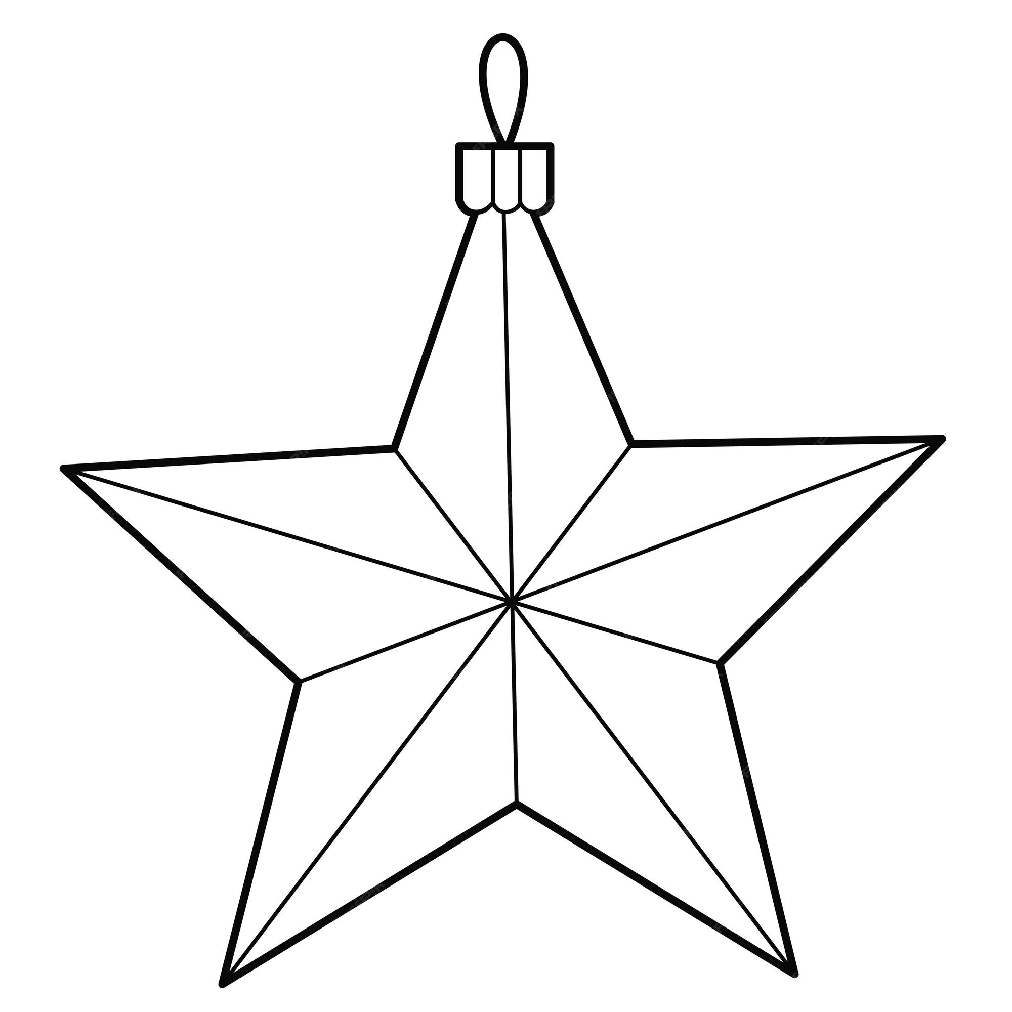 Éléments De Conception D'illustration De Contour D'étoile De Jouet D