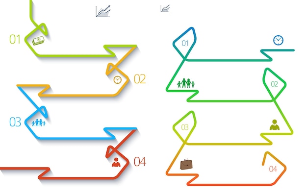 Vecteur Éléments de conception infographie style arrière-plan modèle de présentation d'entreprise illustration vectorielle eps 10 pour graphique processus service société investissement banque thème bannières web rapport mise en page ferme