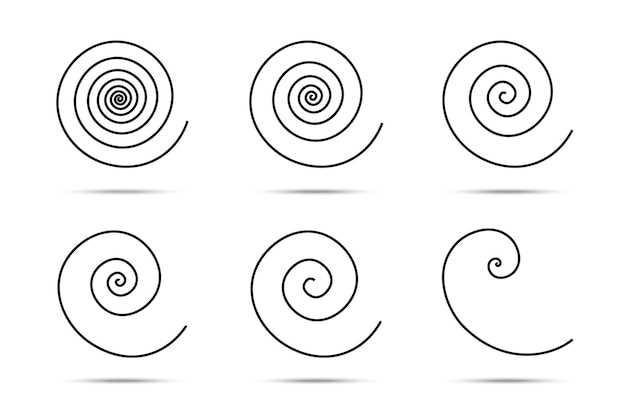 Éléments De Conception De Logo En Spirale Illustration Vectorielle