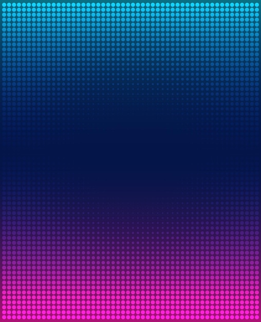 Éléments de conception Motif de points de demi-teinte modifiable sur fond sombre Illustration vectorielle eps 10 fond d'écran avec des points aléatoires violets bleus Texture de cryptographie de données numériques pour la technologie
