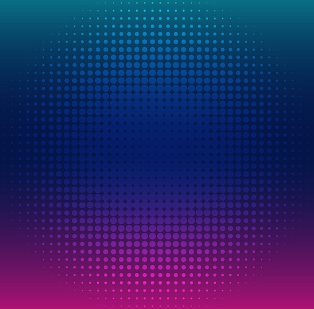 Éléments de conception Motif de points de demi-teinte modifiable sur fond sombre Illustration vectorielle eps 10 fond d'écran avec des points aléatoires violets bleus Texture de cryptographie de données numériques pour la technologie
