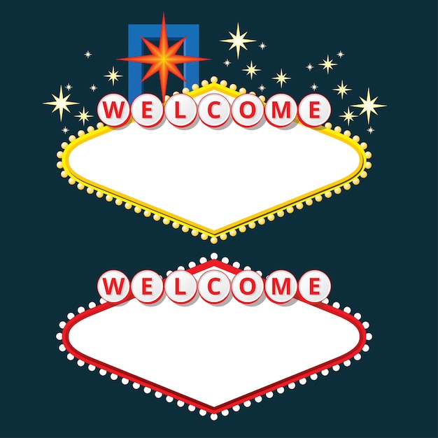 Éléments de conception de panneau de bienvenue